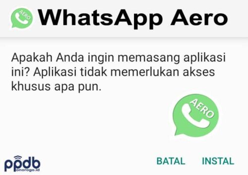 Cara Install WhatsApp Aero Terbaru