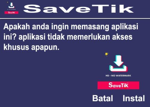 Tips Instal SaveTik App